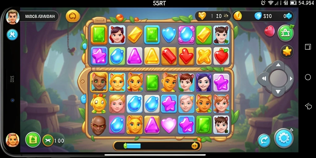 Tampilan gameplay seru dan menantang dalam 55RT.