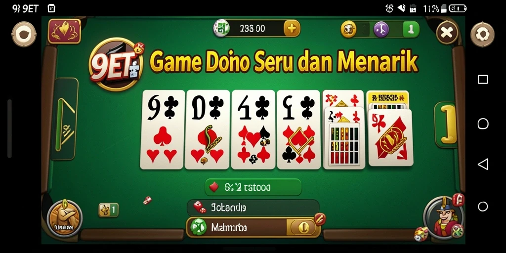 Tampilan gameplay seru Domino dalam 9ET.