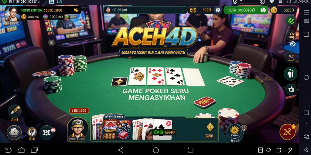 Tampilan gameplay Poker yang menarik dalam ACEH4D.