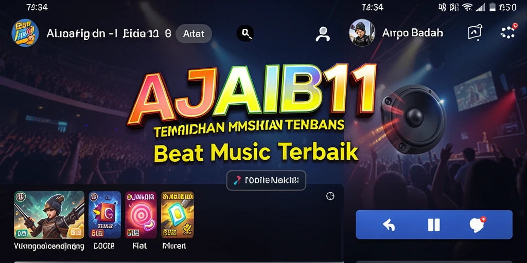 Tangkapan layar AJAIB11 menampilkan gameplay musik yang mengasyikkan.