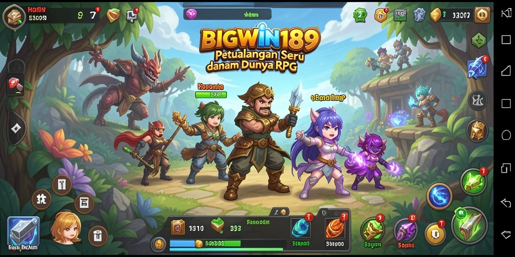 Tampilan screenshot menunjukkan karakter dalam pertempuran seru di BIGWIN189.