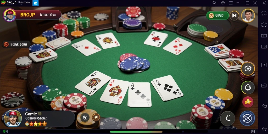 Screenshot gameplay BROJP menampilkan aksi seru dalam permainan Gaple.