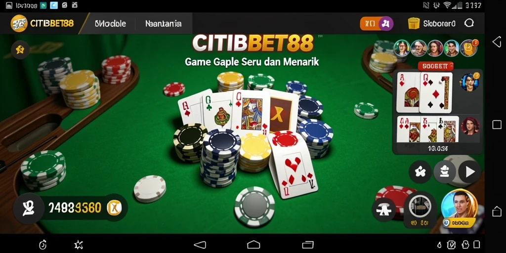 Tampilan gameplay Gaple yang seru di CITIBET88.