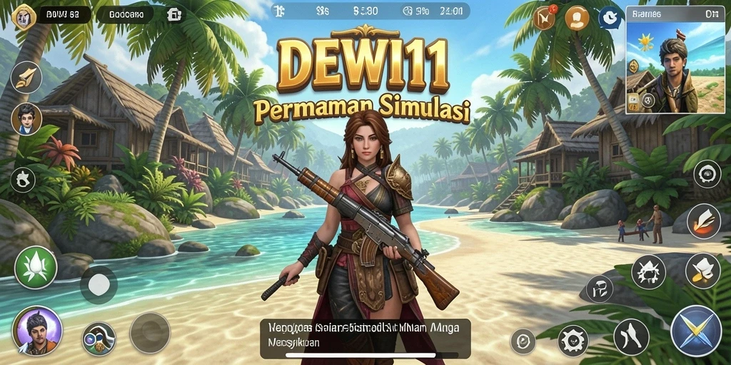 Tampilan gameplay menarik dan interaktif dalam DEWI11.