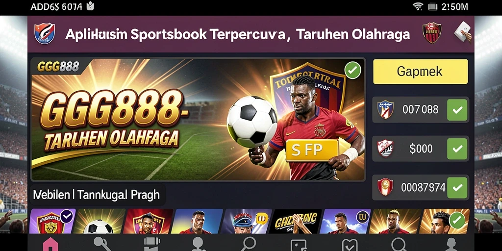 Screenshot GGG888 menampilkan antarmuka taruhan olahraga yang interaktif dan menarik.