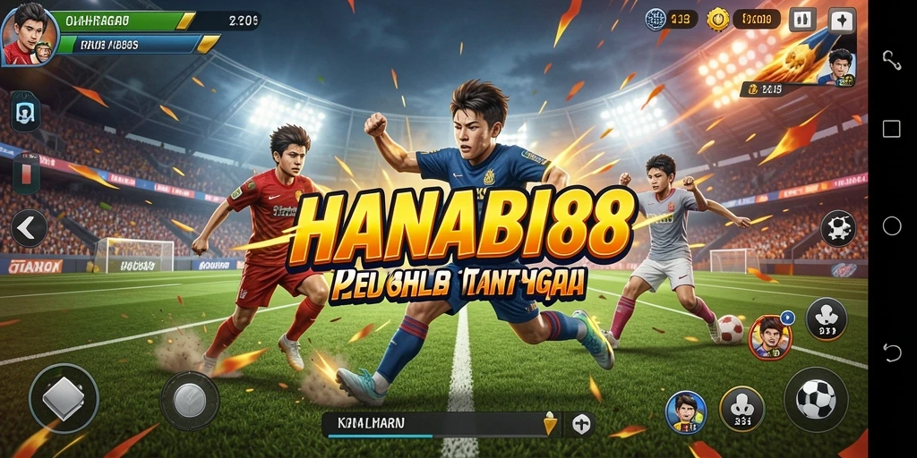Tampilan gameplay seru dalam permainan olahraga HANABI88.