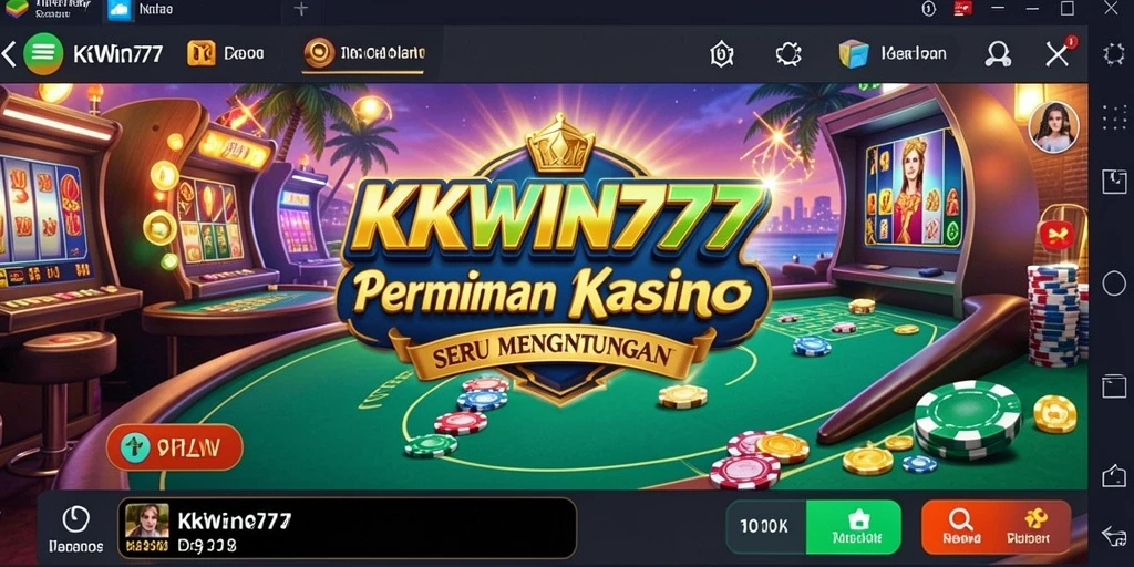 Tampilan permainan Kasino yang menarik dan penuh warna di KKWIN777.