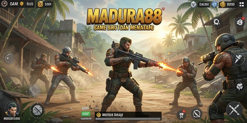 Gameplay seru MADURA88 dalam pertarungan Battle Royale.