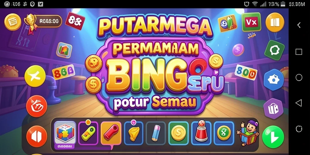 Screenshot gameplay PUTARMEGA menampilkan aksi seru permainan Bingo.