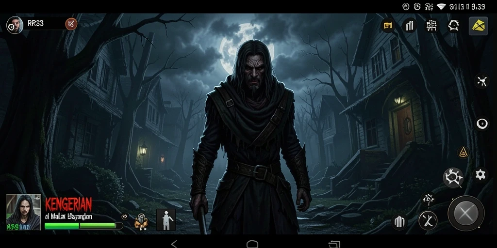 Tangkapan layar menampilkan momen mencekam dalam game RR33.