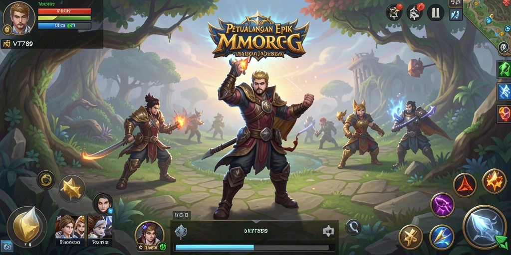 Tampilan gameplay menarik dari VT789 dalam petualangan MMORPG.