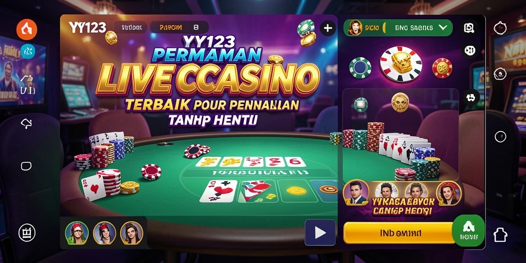 Gameplay Live Casino yang seru dan interaktif dengan dealer profesional.