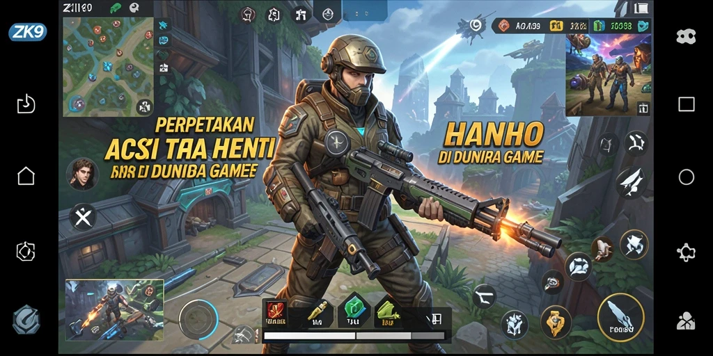 Tampilan gameplay ZK9 yang penuh aksi dan pertempuran seru.